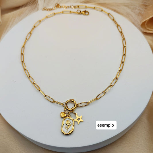 Collana basic con cerchio gold