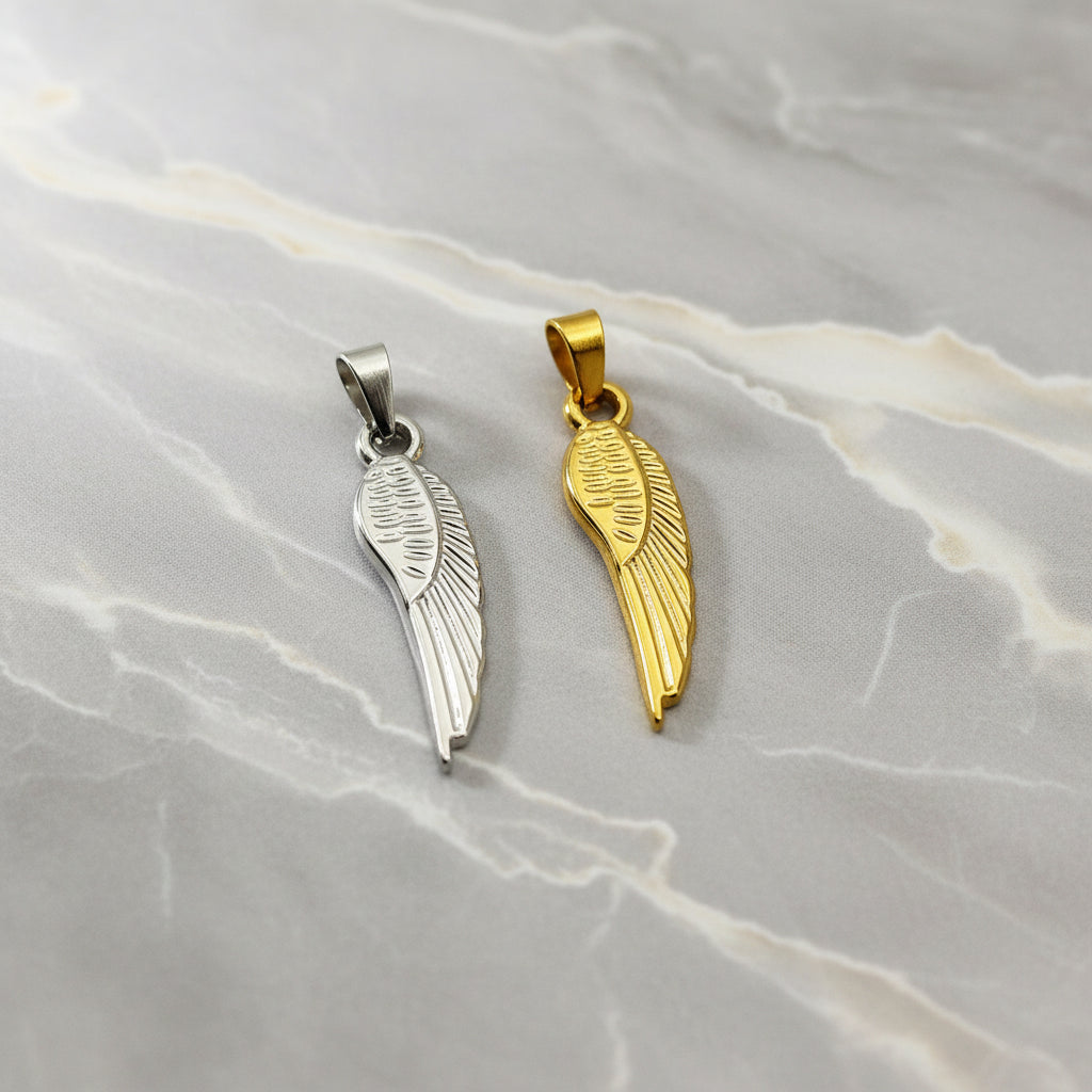 Ciondolo ala acciaio