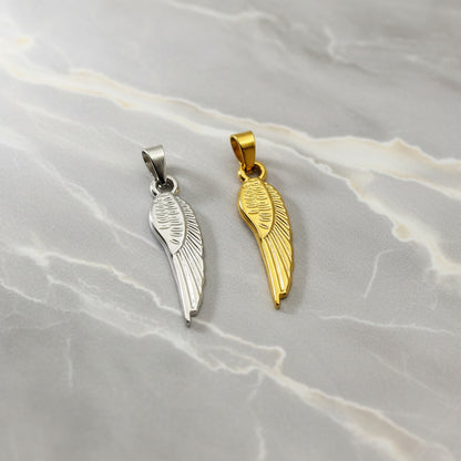 Ciondolo ala acciaio