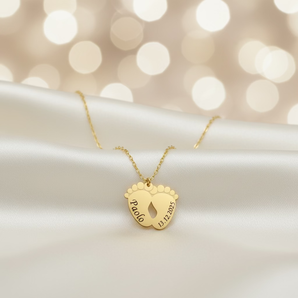 Collana piedini gold PERSONALIZZABILE