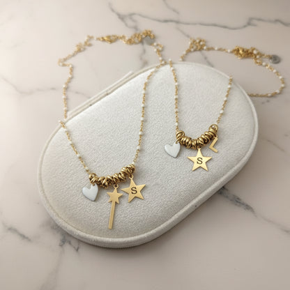 Collana smaltata stella PERSONALIZZABILE