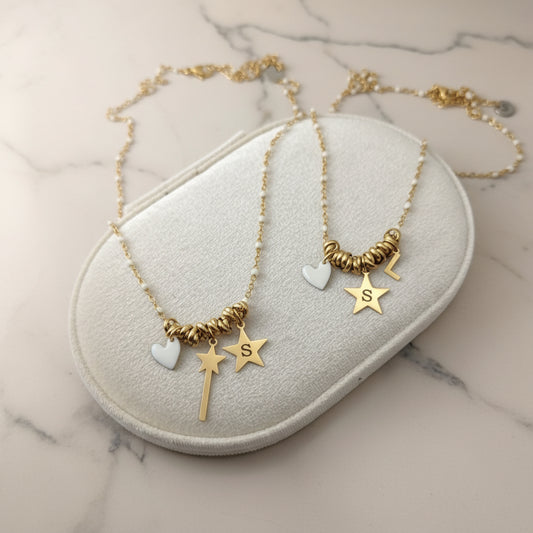 Collana smaltata stella PERSONALIZZABILE