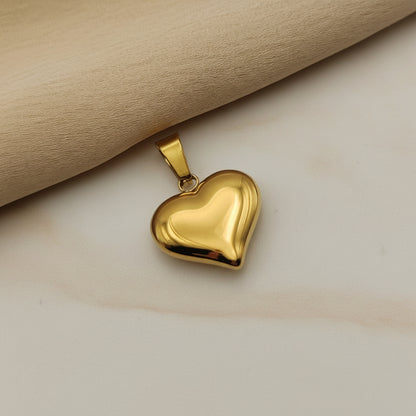 Ciondolo cuore bombato oro