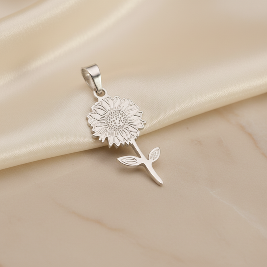 Ciondolo girasole silver