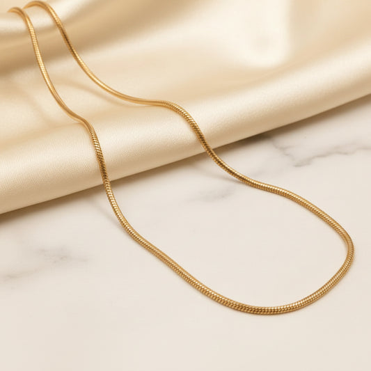 Collana serpentina lunghezza 80 cm gold