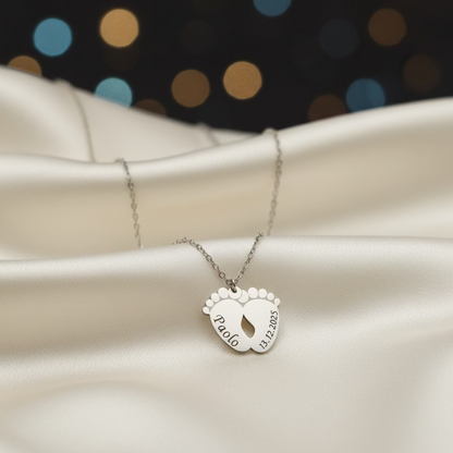Collana piedini silver PERSONALIZZABILE