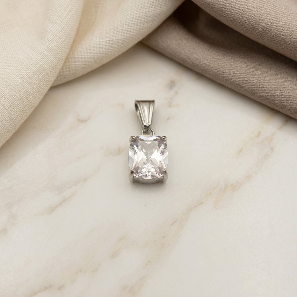 Punto luce rettangolino argento