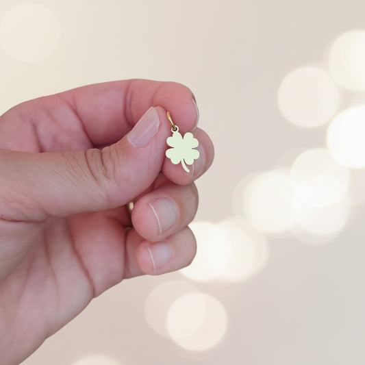 Charm quadrifoglio gold