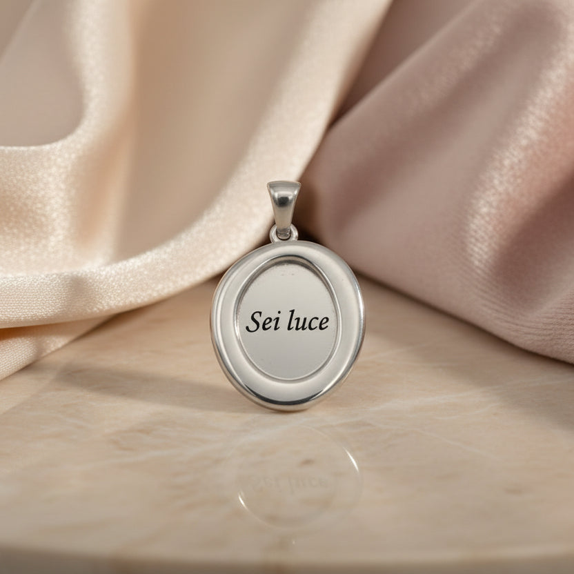 Ciondolo cornice irregular silver PERSONALIZZABILE