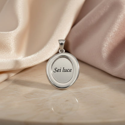 Ciondolo cornice irregular silver PERSONALIZZABILE