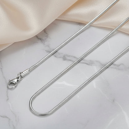 Collana serpentina lunghezza 80 cm silver
