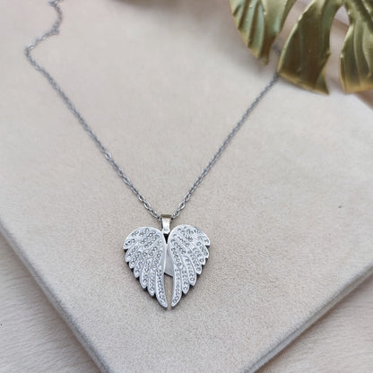Collana battito d'ali silver PERSONALIZZABILE
