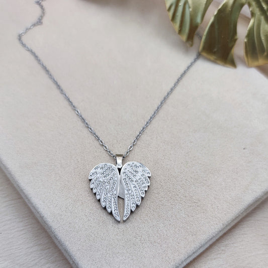 Collana battito d'ali silver PERSONALIZZABILE