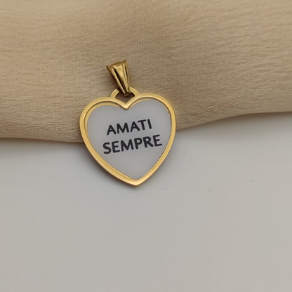 Ciondolo cuore amati sempre