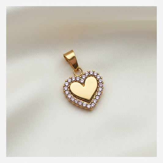 Ciondolo cuore zirconcini