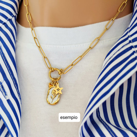 Collana marin oro con charms PERSONALIZZABILE a partire da