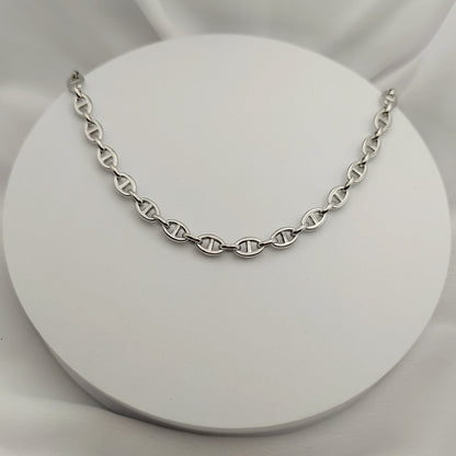 Collana catena ovale argento