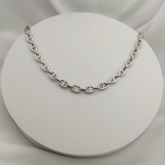 Collana catena ovale argento