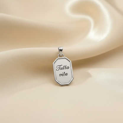 Ciondolo cornice enea silver PERSONALIZZABILE